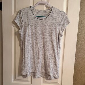lululemon athletica White and Gray Short Sleeve Tee
